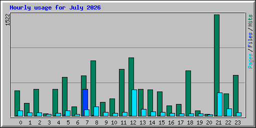 Hourly usage for July 2026